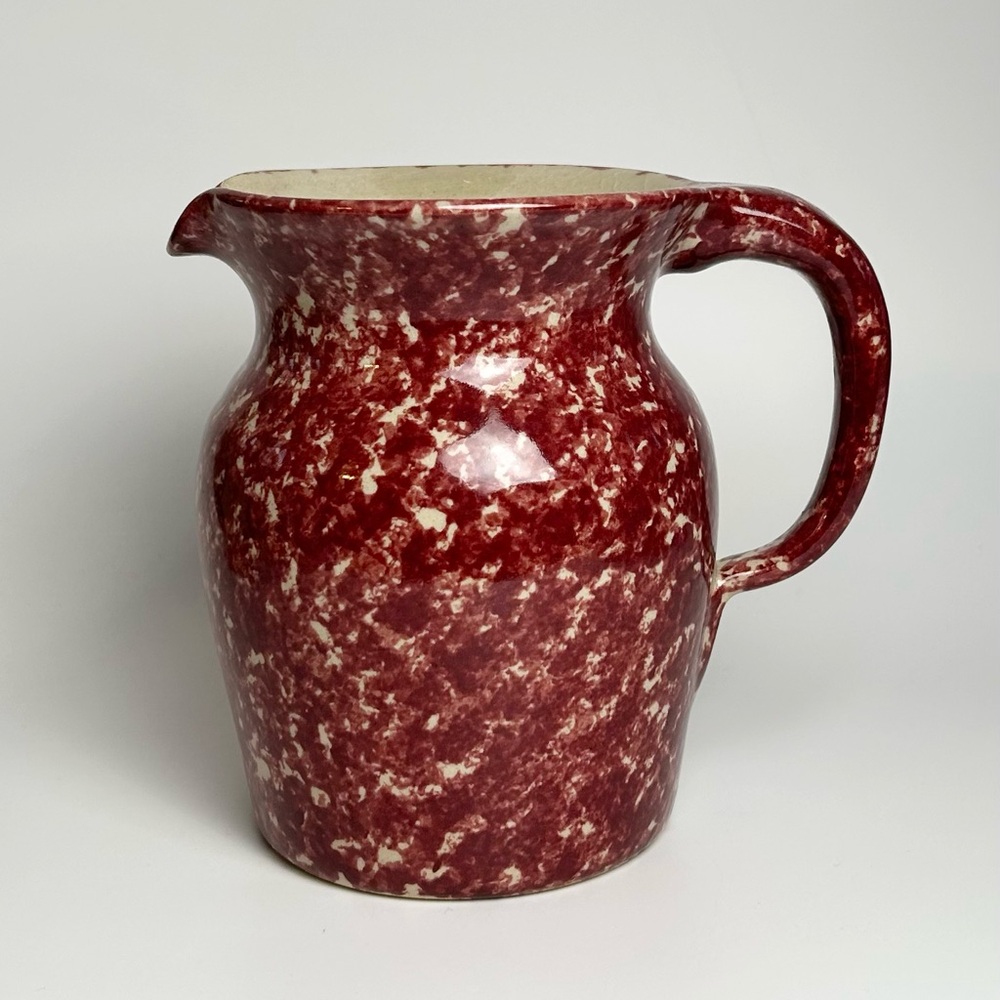 Yesteryears Marshall Texas Hand Turned Pitcher Burgundy